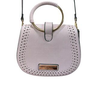 Marc New York Andrew Marc Pink Crossbody Bag with Gold Ring Handle – 7"x8"